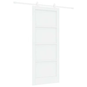 vidaXL Schuifdeur Wit 83 x 202 cm Massief grenenhout