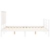 vidaXL Bedframe met hoofdbord massief hout wit 140x190 cm