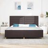 vidaXL Bedframe met hoofdeinde Donkerbruin 200 x 200 cm Stof