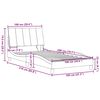 vidaXL Bedframe zonder matras "Hanko" 100x200 cm stof zwart