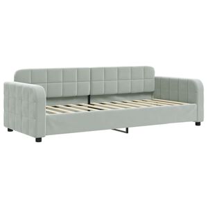 vidaXL Slaapbank 80x200 cm fluweel lichtgrijs