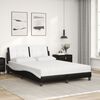 vidaXL Bedframe zonder matras "Zadar" kunstleer zwart en wit 140x190 cm