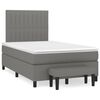 vidaXL Boxspring met matras stof donkergrijs 120x190 cm