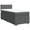 vidaXL Boxspring met matras stof donkergrijs 100x200 cm