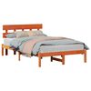 vidaXL Bedframe met hoofdeinde Bruin 120 x 200 cm Massief grenenhout