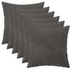 vidaXL Kussensloop 6 pcs HEERLEN Donkergrijs 40 x 40 cm Fluweel
