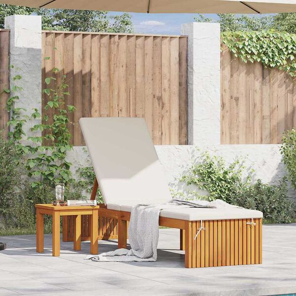 vidaXL Ligstoel 1-persoon Bruin 200 x 55 x 94cm Massief acaciahout