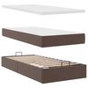vidaXL Ottoman bed met matrassen 180x200cm kunstleer bruin