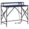 vidaXL Bureau Zwart Eiken Bewerkt hout 100 x 50 x 86,5 cm