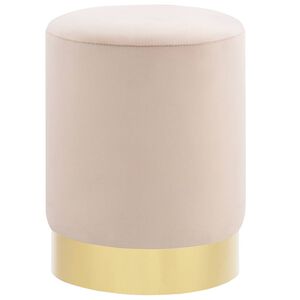 vidaXL Kruk fluweel 28 x 36 cm abrikoos- en goudkleurig