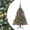vidaXL Kunstkerstboom Groen 120 cm PVC en Plastic en Staal