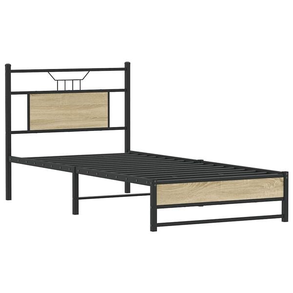 vidaXL Bedframe zonder matras hout sonoma eikenkleurig 80x200 cm