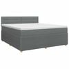 vidaXL Boxspringbed met matras Donkergrijs 140 x 190 cm Stof