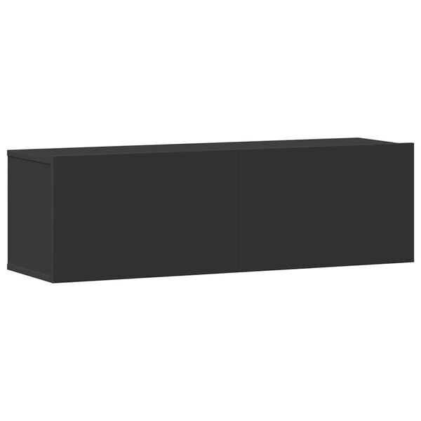 vidaXL 3-delige Tv-meubelset bewerkt hout zwart