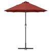 vidaXL Tuinparasol Terracotta 370 x 197 x 239 cm Poedergecoat staal
