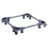 vidaXL Wasmachinebasis Grijs 66 x 66 x 12 cm Roestvrij staal
