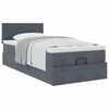 vidaXL Ottoman bed met matras 80x200cm fluweel donkergrijs