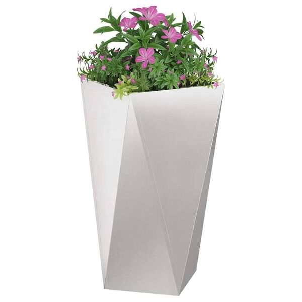 vidaXL Plantenbak 2 pcs Zilver 40 x 40 x 75 cm Roestvrij staal
