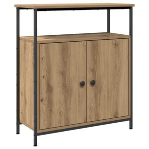 vidaXL Dressoir 70x30x80 cm bewerkt hout artisanaal eikenkleur