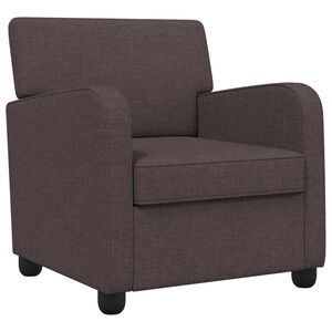 vidaXL Fauteuil Donkerbruin Stof