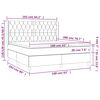 vidaXL Boxspring met matras en LED stof blauw 160x200 cm