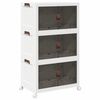 vidaXL Opbergbox stapelbaar met wielen 3-laags 75 L 64x39,5x110,5 cm