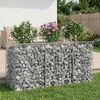 vidaXL Gabion Verhoogd Bed Zilver 150 x 50 x 80 cm