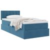 vidaXL Opslag bed met matras Donkerblauw 90 x 200 cm Fluweel
