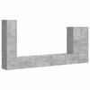 vidaXL TV Wandkast Set 6 st Beton Grijs