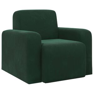 vidaXL Fauteuil Donkergroen fluweel
