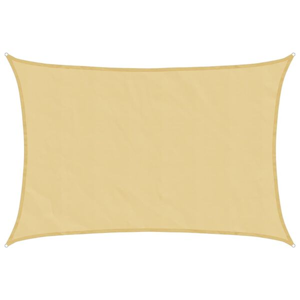 vidaXL Zonnezeil 2,5x2 m 100% polyester oxford zandkleurig