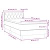 vidaXL Boxspring met matras fluweel lichtgrijs 80x210 cm