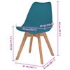 vidaXL Eetkamerstoelen 4 st kunststof turquoise