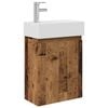 vidaXL Badkamermeubel met kraan Oud hout 45,5 x 22,5 x 84 cm