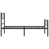 vidaXL Bedframe met hoofd- en voeteneinde metaal zwart 107x203 cm