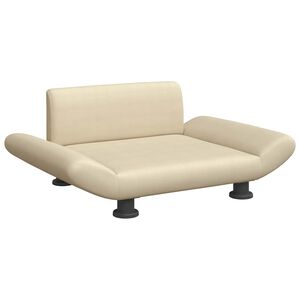 vidaXL Hondenmand 70x45x28 cm stof cr&egrave;mekleurig