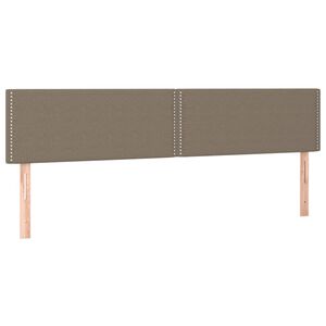 vidaXL Hoofdborden 200x5x78/88 cm stof taupe