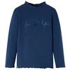 Kindershirt lange mouwen 104 marineblauw