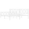 vidaXL Bedframe met hoofd- en voeteneinde metaal wit 180x200 cm