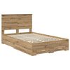 vidaXL Bedframe met hoofdeinde Artisan Eiken 120 x 190 cm Bewerkt hout