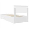 vidaXL Bedframe met hoofdeinde Wit en Zilver 75 x 190 cm Bewerkt hout