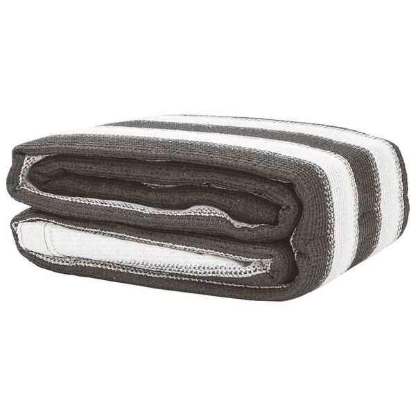 vidaXL Tenttapijt 400x400 cm HDPE antracietkleurig en wit