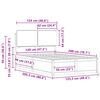 vidaXL Bedframe met Gevoerd Hoofdgedeelte Lichtgrijs 120 x 200 cm