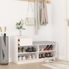 vidaXL Schoenenkast 110x34x61 cm massief grenenhout wit