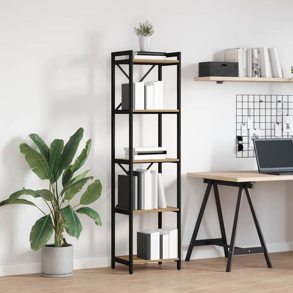 vidaXL Boekenkast Artisan Eiken 40 x 30 x 155 cm Bewerkt hout