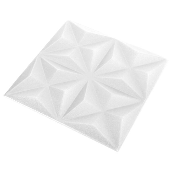 vidaXL Wandpanelen 24 pcs Origami Wit 50 x 50 cm XPS Schuim