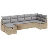 vidaXL Bankstel 7 st Beige en Licht Grijs poly rattan