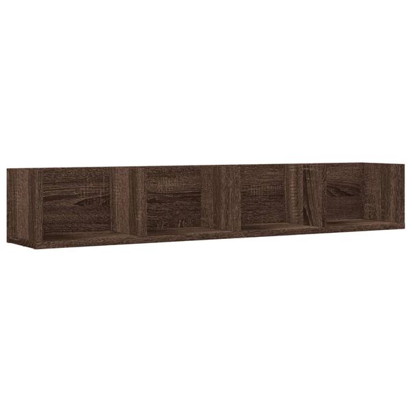 vidaXL Wandkast 99x18x16,5 cm bewerkt hout bruin eikenkleurig