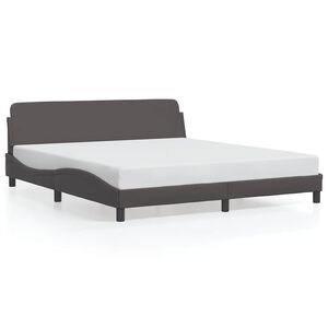 vidaXL Bedframe "Dover" kunstleer grijs 180x200 cm