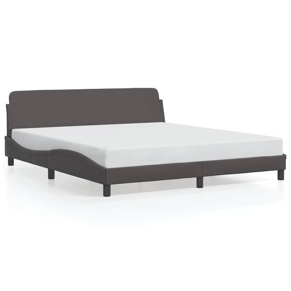 vidaXL Bedframe "Dover" kunstleer grijs 180x200 cm